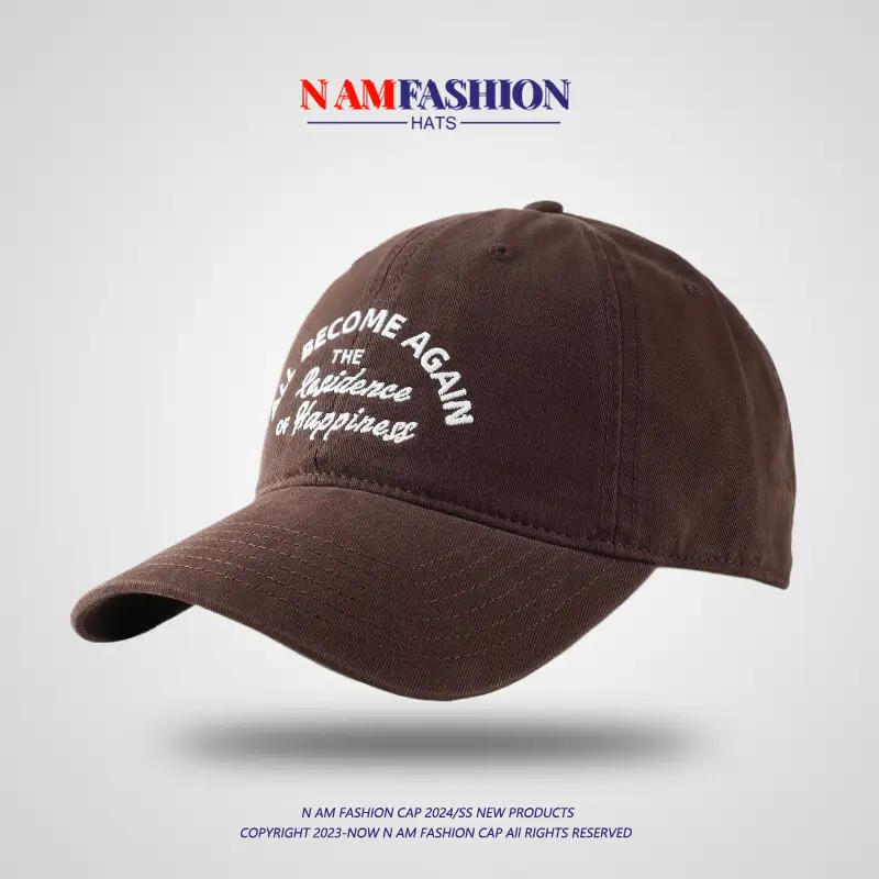 Maroon Cotton Baseball Cap for Men Women Summer - Image 11
