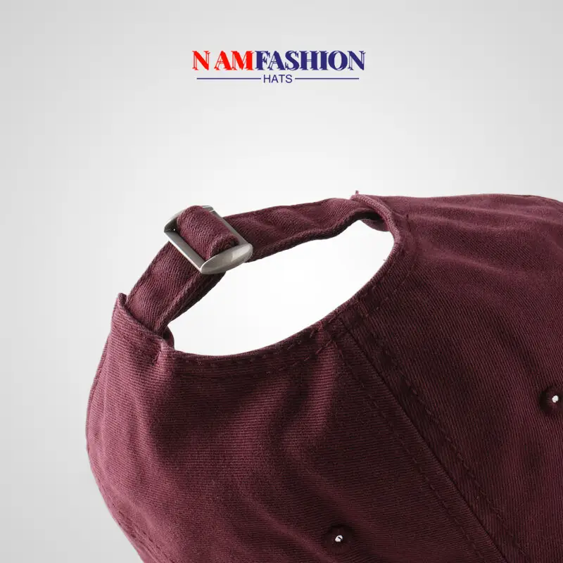 Maroon Cotton Baseball Cap for Men Women Summer — feature 13