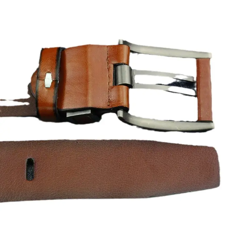 Men's Retro Pin Buckle Belt Brown Microfiber - Image 6