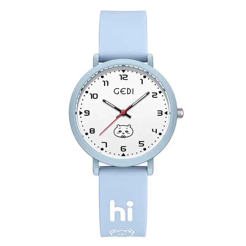 Pink Cartoon Silicone Watch for Girls Junior High