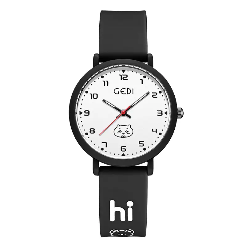 Pink Cartoon Silicone Watch for Girls Junior High