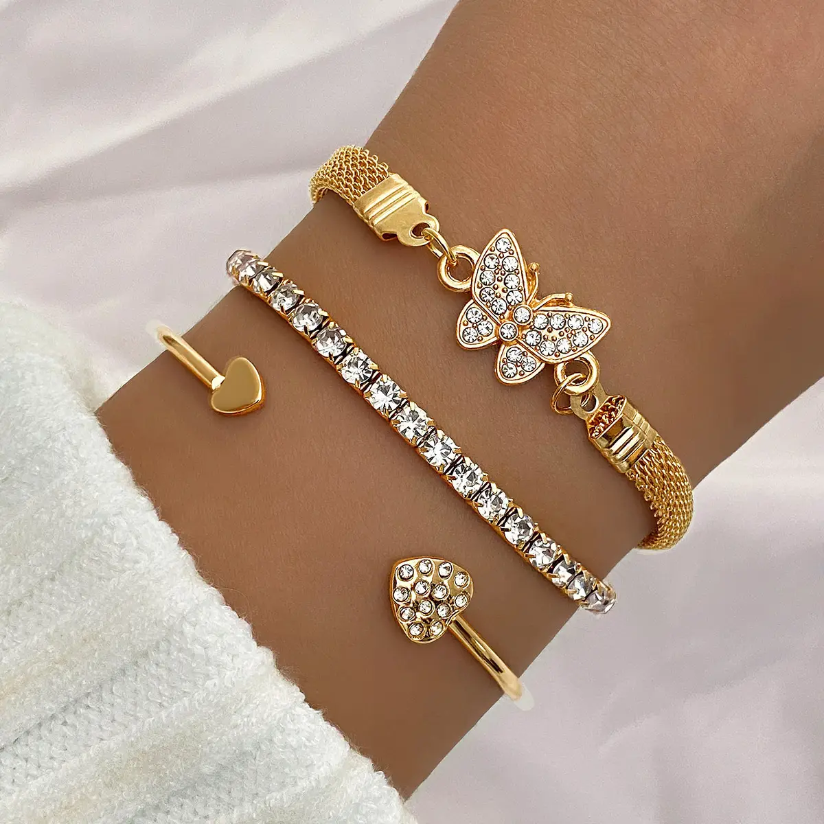 European & American Cross-Border Love Knotted Bracelet Set