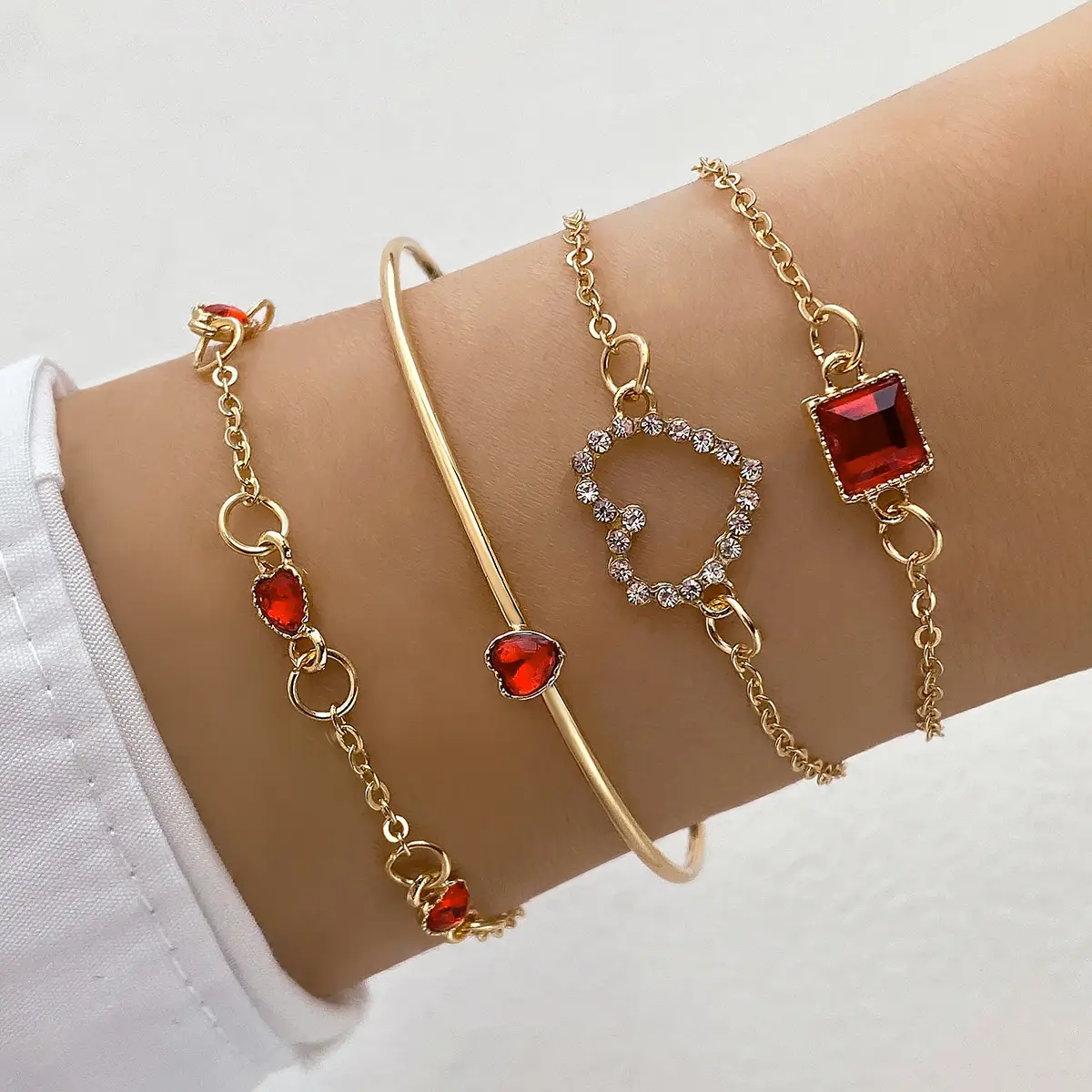 European & American Cross-Border Love Knotted Bracelet Set — feature 14