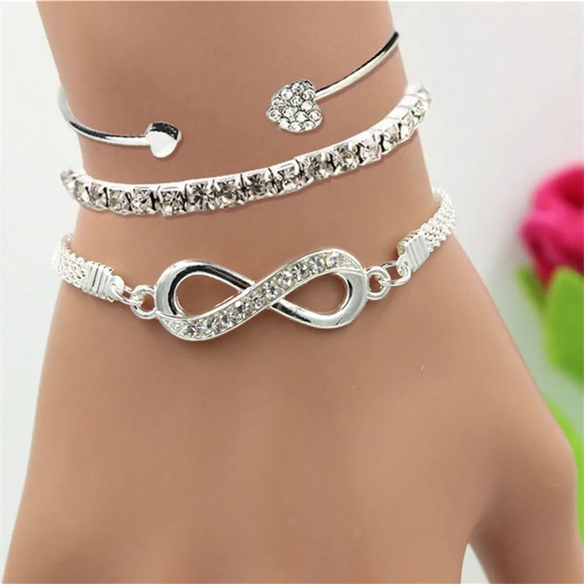 European & American Cross-Border Love Knotted Bracelet Set — feature 7