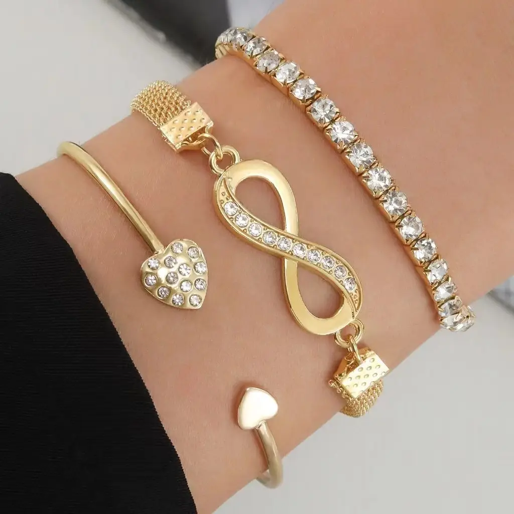 European & American Cross-Border Love Knotted Bracelet Set