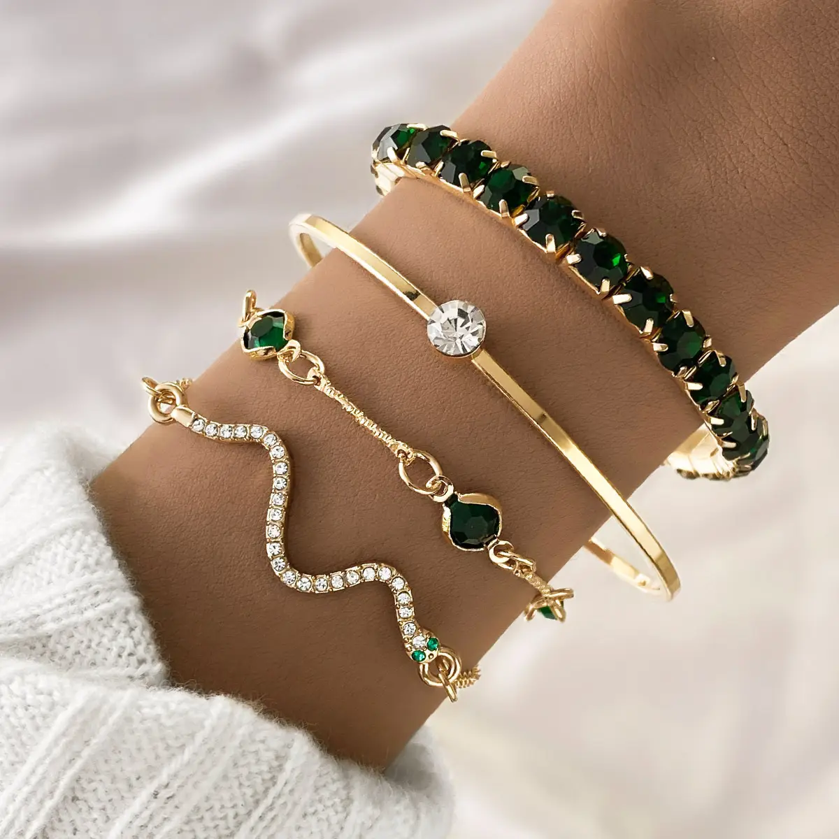 European & American Cross-Border Love Knotted Bracelet Set