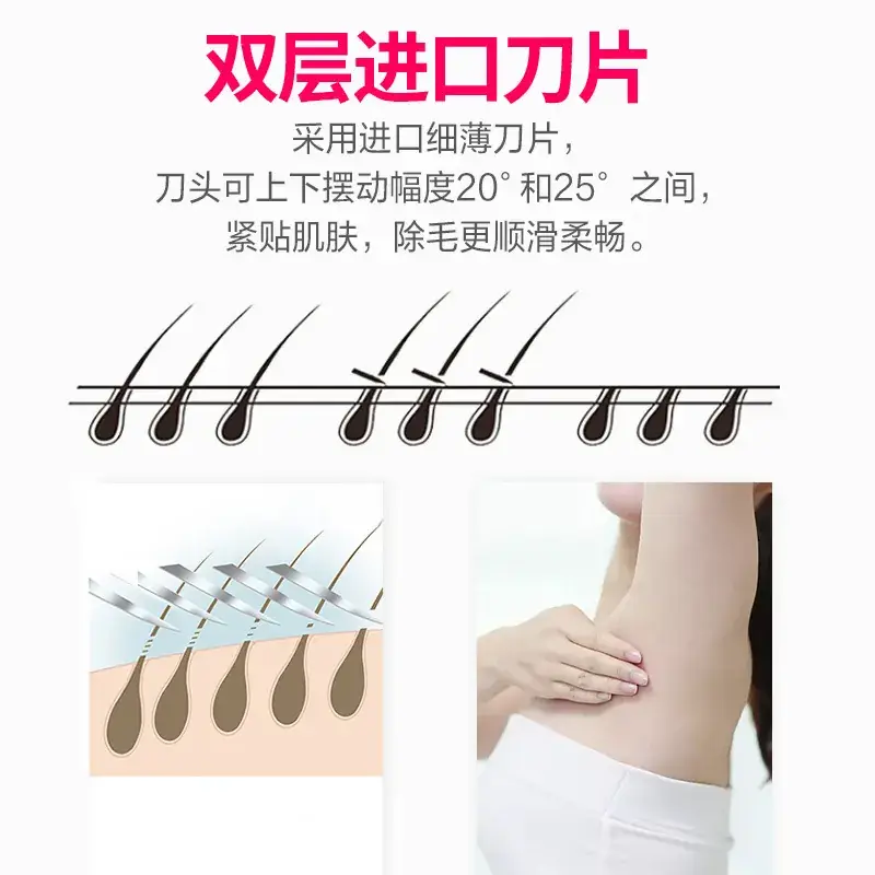 Double Layer Blade Women's Razor 6-Pack Shaving Hair Removal