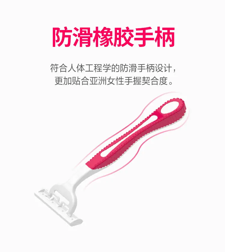 Double Layer Blade Women's Razor 6-Pack Shaving Hair Removal — feature 4