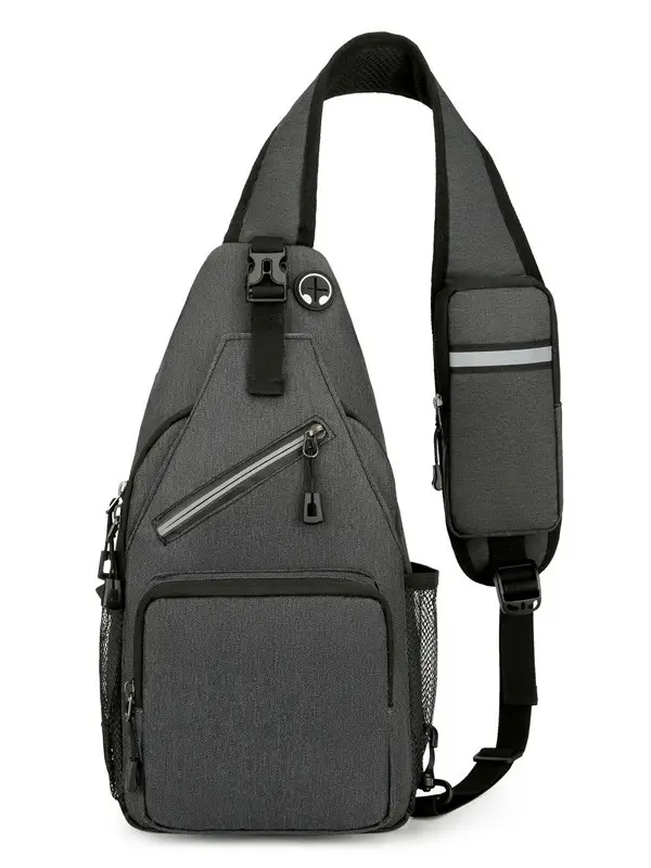 Men's Crossbody Bag with Tropical Print Shoulder Crossbody