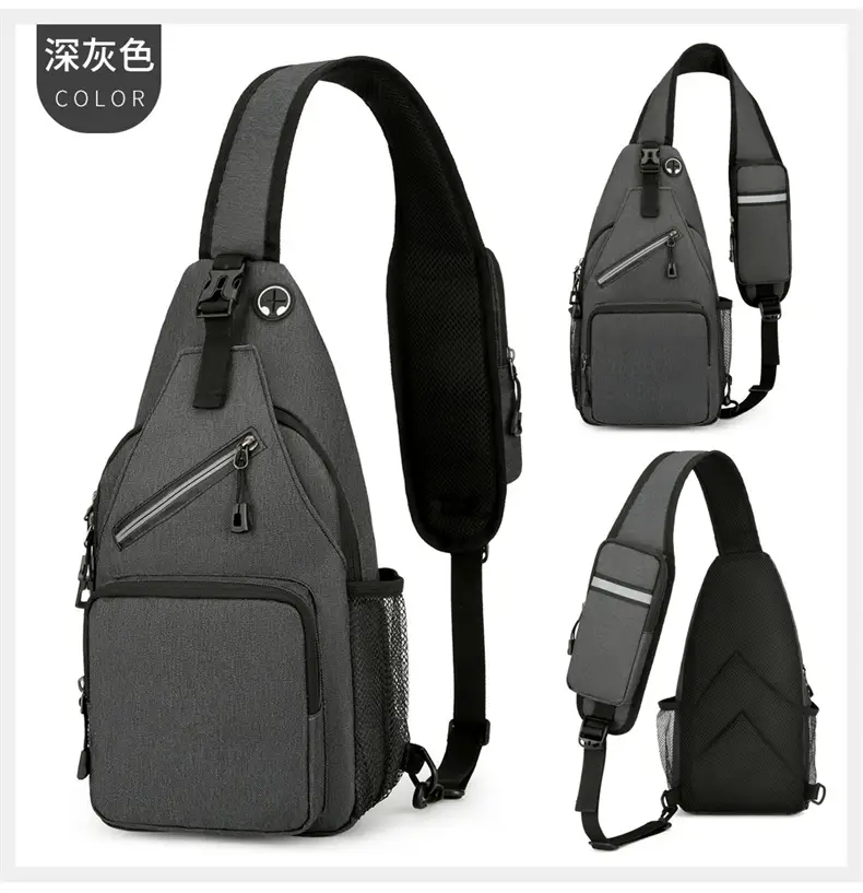 Men's Crossbody Bag with Tropical Print Shoulder Crossbody — feature 33