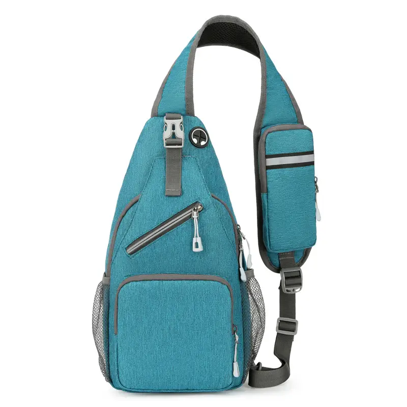 Men's Crossbody Bag with Tropical Print Shoulder Crossbody