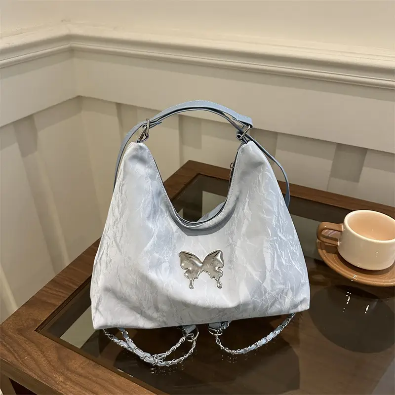 Blue Butterfly Crossbody Tote Bag for Women - Image 6