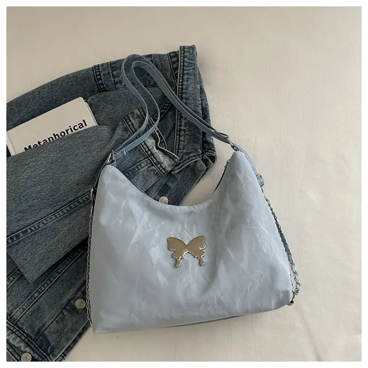 Blue Butterfly Crossbody Tote Bag for Women — feature 34