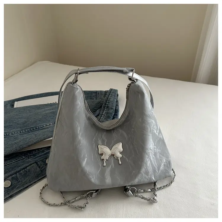 Blue Butterfly Crossbody Tote Bag for Women - Image 4