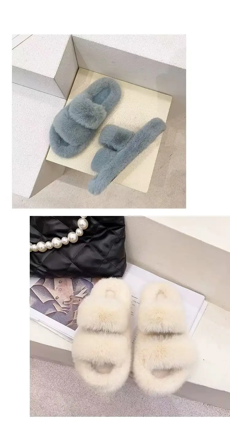 2024 New Style Fleece Lined Mao Slippers Black — feature 33