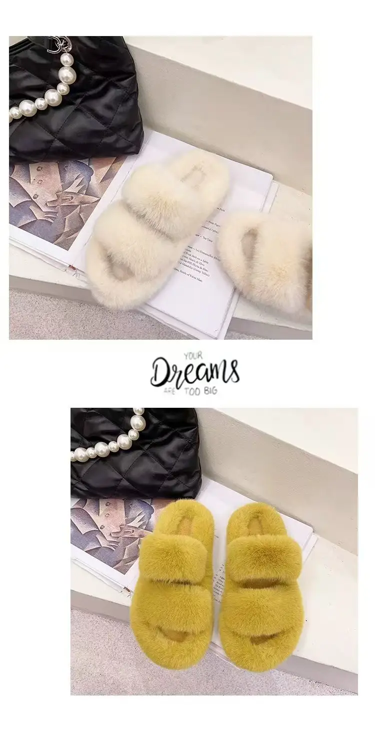 2024 New Style Fleece Lined Mao Slippers Black — feature 34