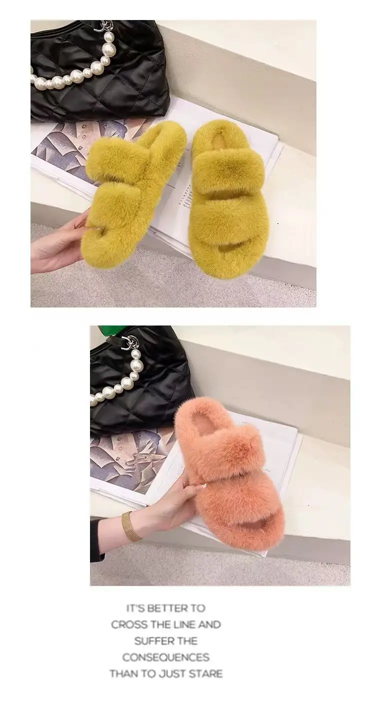 2024 New Style Fleece Lined Mao Slippers Black — feature 35