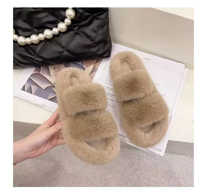 2024 New Style Fleece Lined Mao Slippers Black — feature 37
