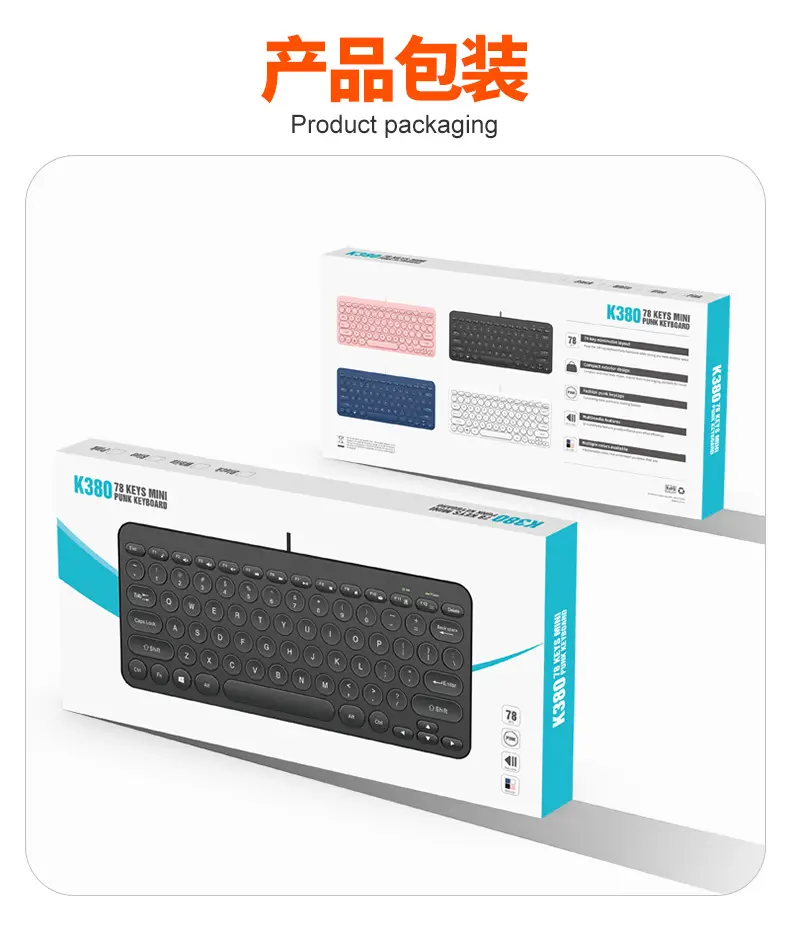 Notebook External K380 Keyboard Retro Round Keycap Mute Button Notebook Desktop Universal Neutral Keyboard — feature 11