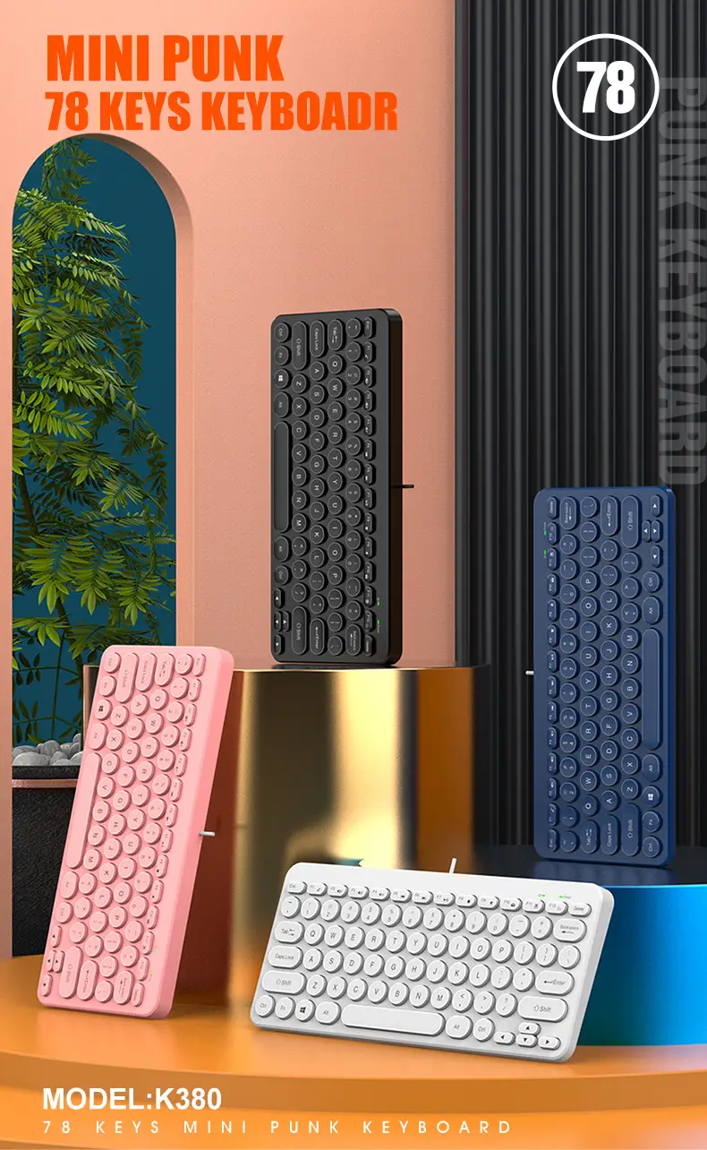 Notebook External K380 Keyboard Retro Round Keycap Mute Button Notebook Desktop Universal Neutral Keyboard — feature 14