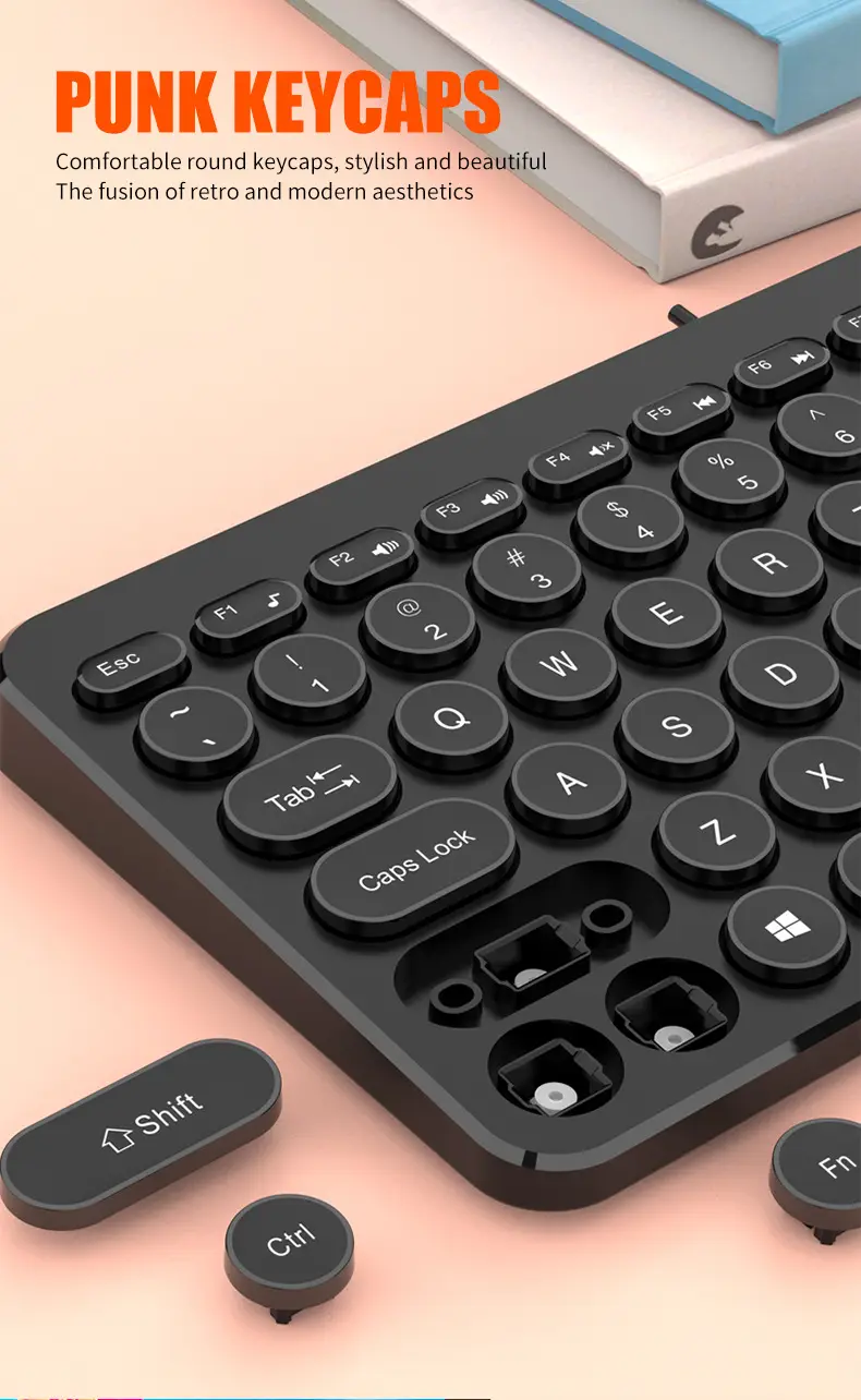 Notebook External K380 Keyboard Retro Round Keycap Mute Button Notebook Desktop Universal Neutral Keyboard — feature 18