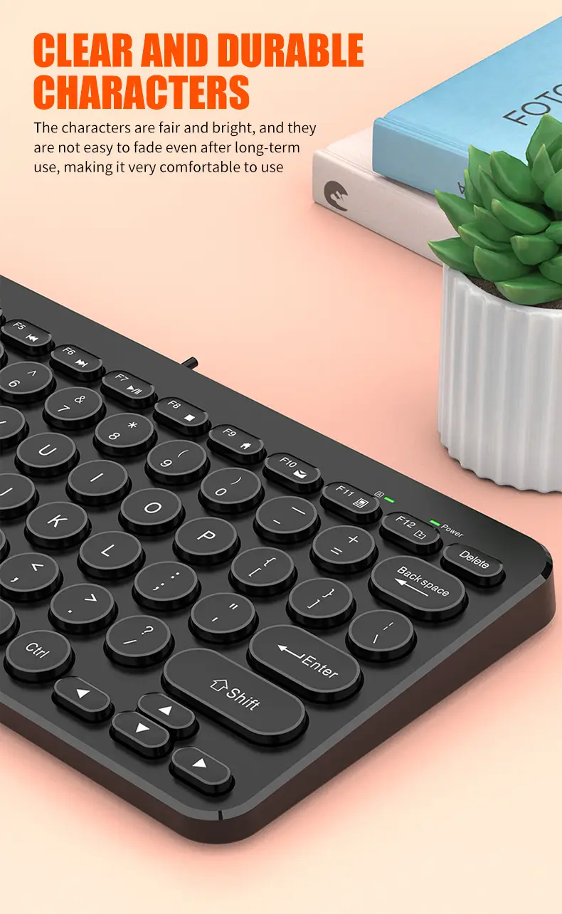 Notebook External K380 Keyboard Retro Round Keycap Mute Button Notebook Desktop Universal Neutral Keyboard — feature 21