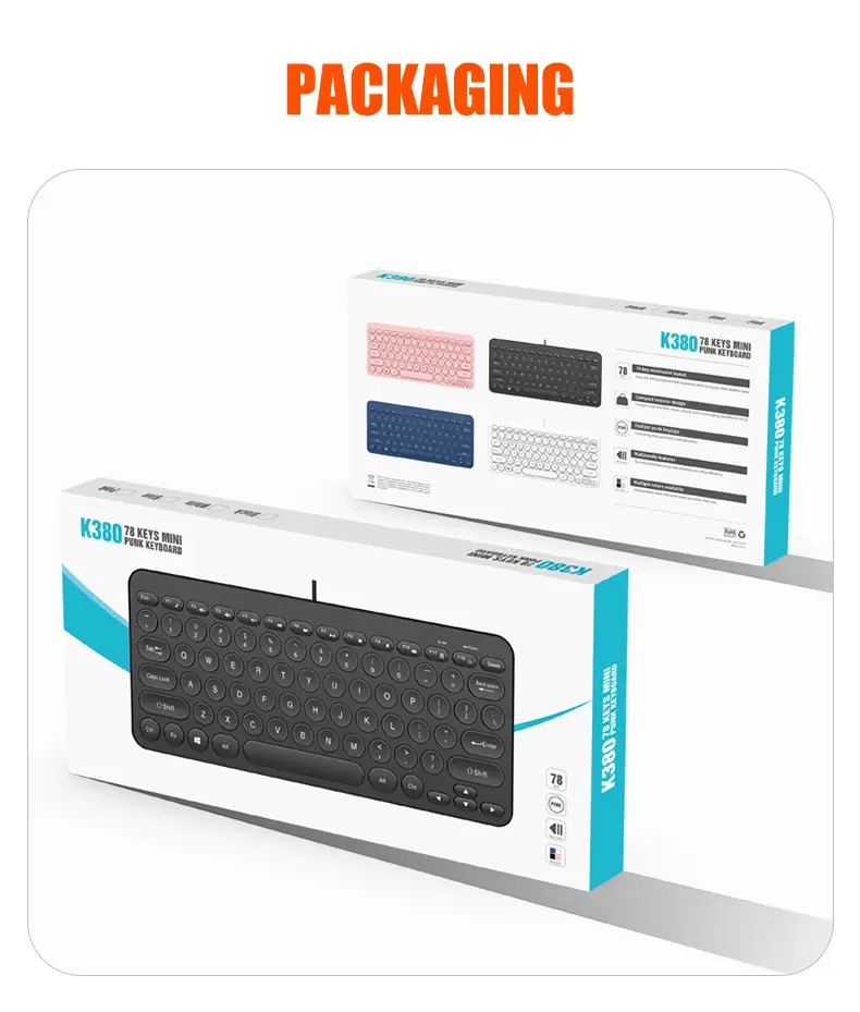 Notebook External K380 Keyboard Retro Round Keycap Mute Button Notebook Desktop Universal Neutral Keyboard — feature 24