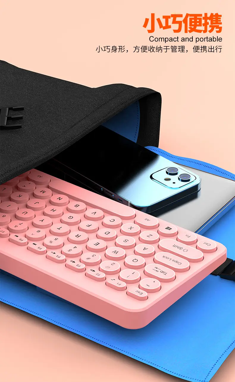 Notebook External K380 Keyboard Retro Round Keycap Mute Button Notebook Desktop Universal Neutral Keyboard — feature 7