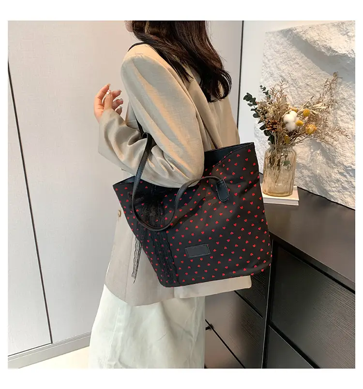Women's Bow Shoulder Bag with Polka Dot Design — feature 16