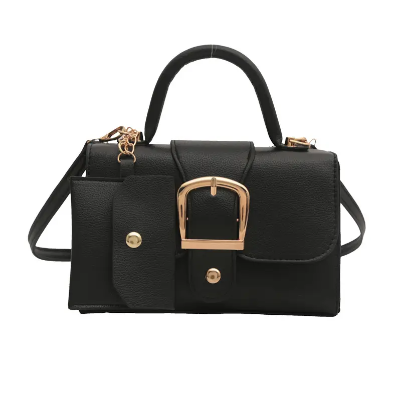 Black Small Square Handbag for Women - Image 12