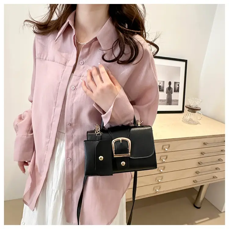 Black Small Square Handbag for Women — feature 9