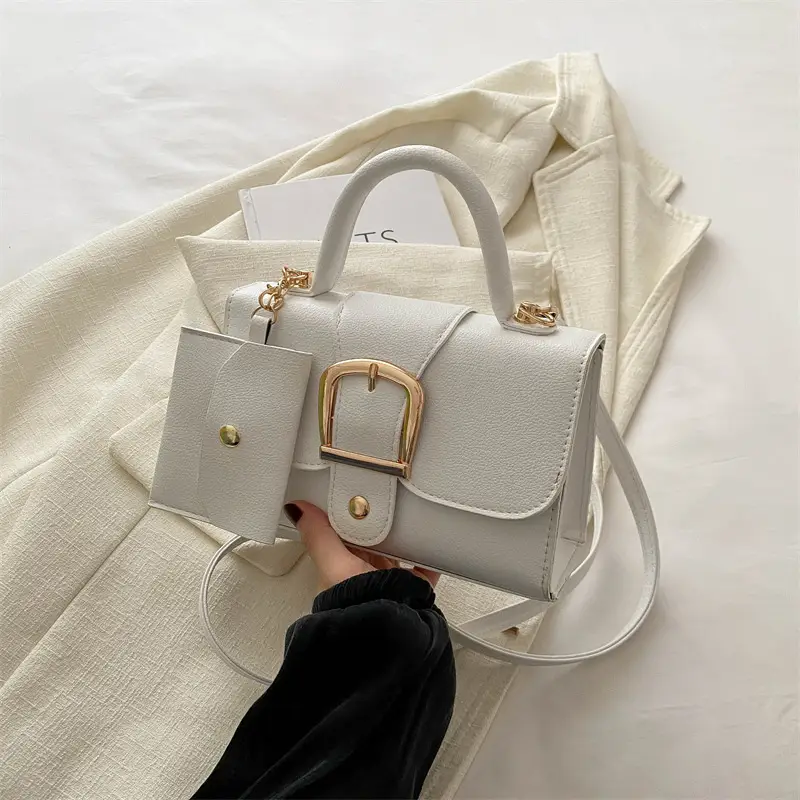 Black Small Square Handbag for Women - Image 2