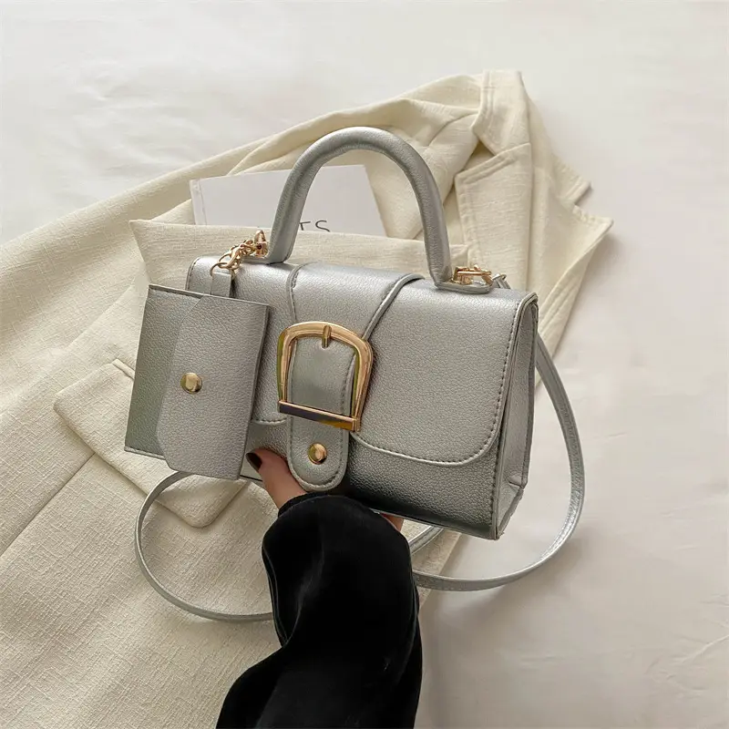 Black Small Square Handbag for Women - Image 3