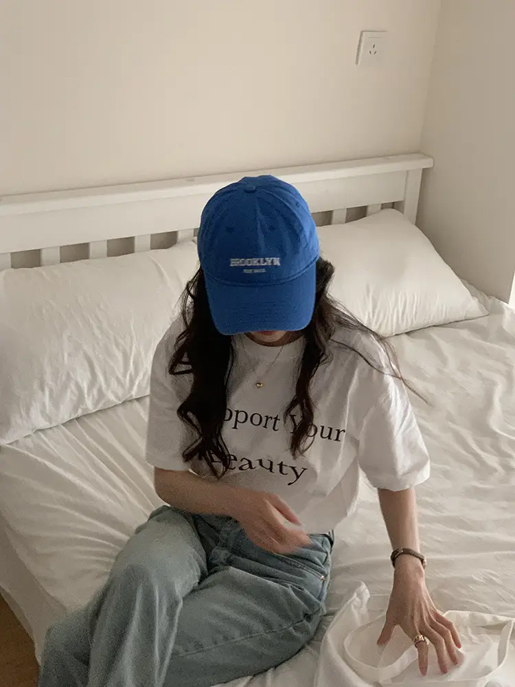 Women's Brooklyn Navy Cap Extra Large Wide Brim — feature 32