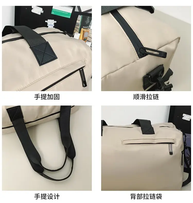 Large Capacity Gray Gym Travel Duffel Bag for Men — feature 18