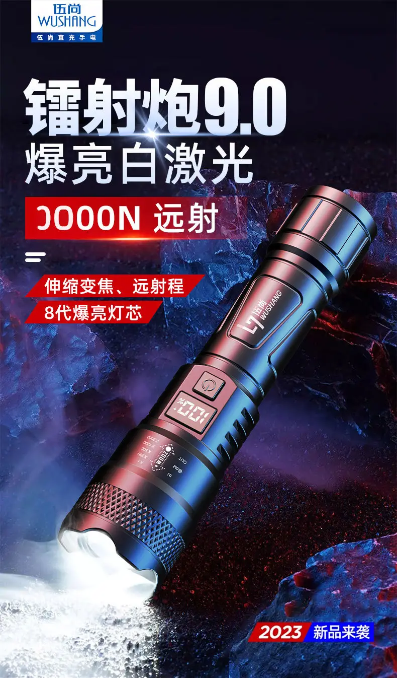 18650 Mini Zoom Flashlight Outdoor Rechargeable β feature 1