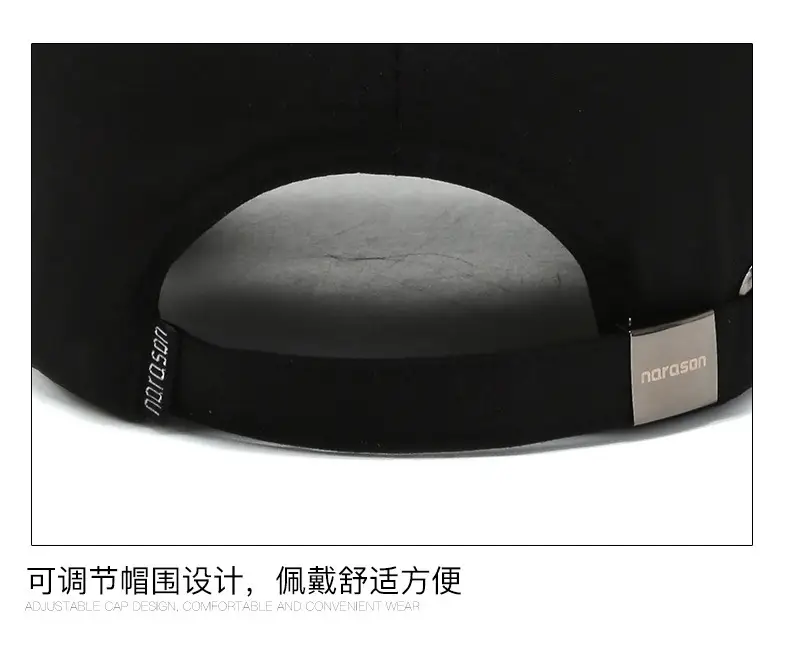 Men's Grey Offset Letter Baseball Cap with Adjustable Strap — feature 13