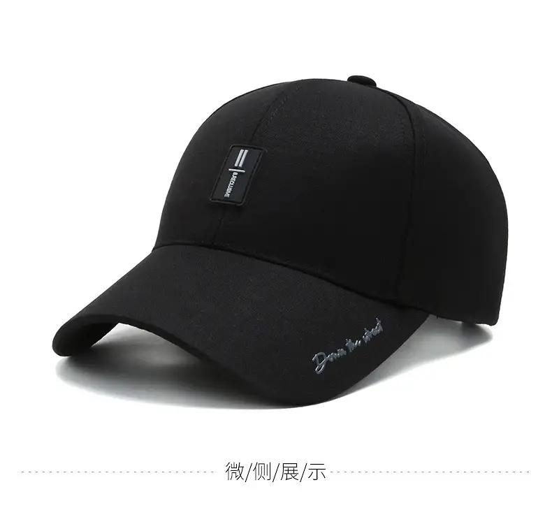 Men's Grey Offset Letter Baseball Cap with Adjustable Strap — feature 6