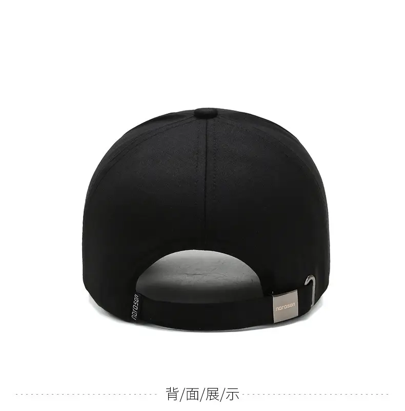 Men's Grey Offset Letter Baseball Cap with Adjustable Strap — feature 8