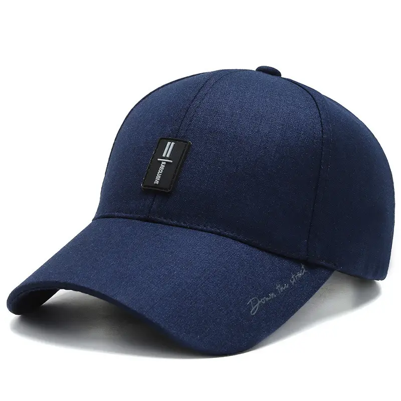 Men's Grey Offset Letter Baseball Cap with Adjustable Strap - Image 2
