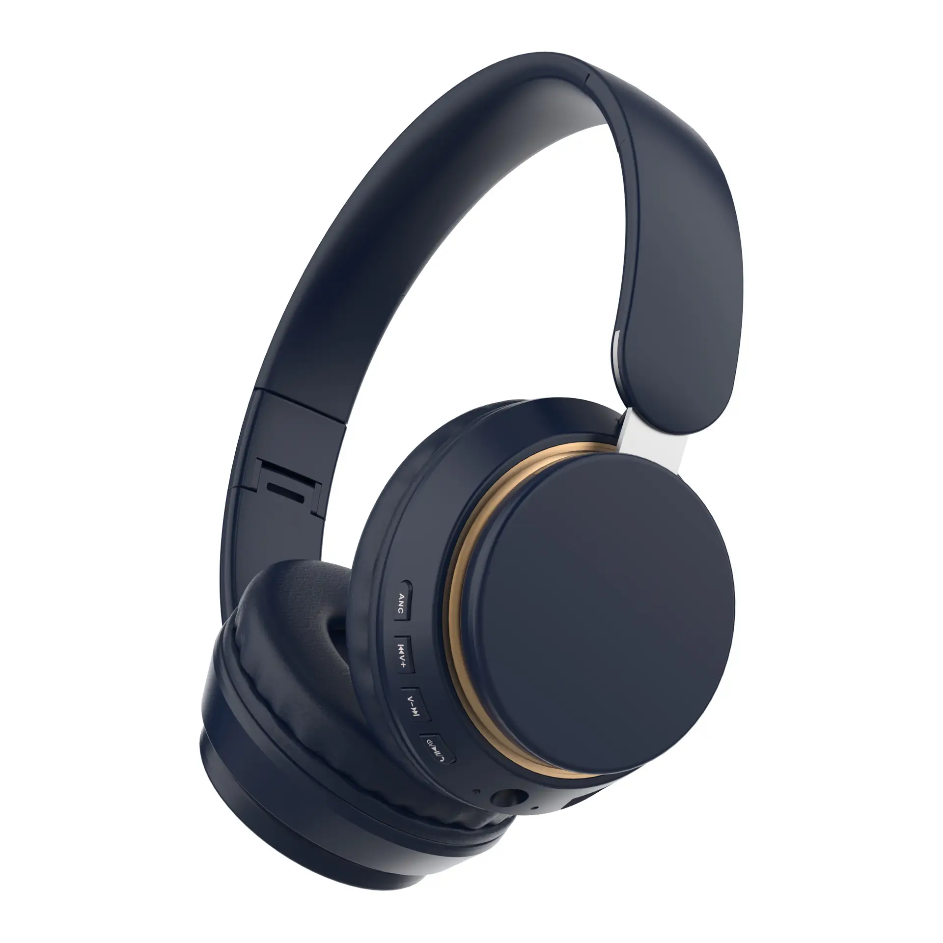 Wireless ANC Headset Black Gold Bluetooth Gaming - Image 3