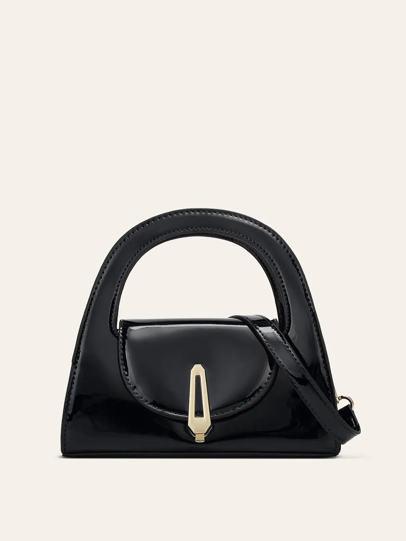 2025 Patent Leather Glossy Women's Bag Black