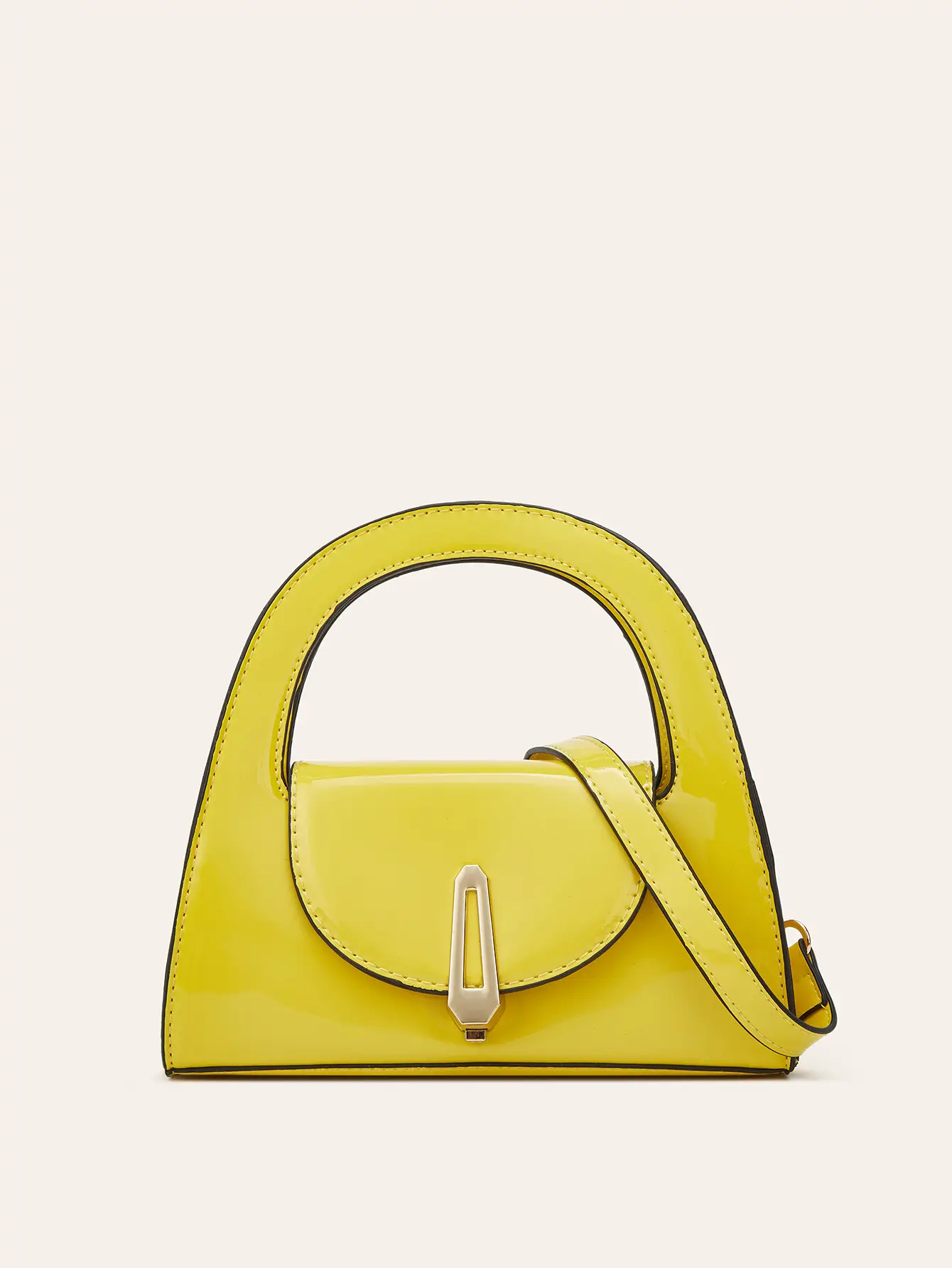 2025 Patent Leather Glossy Women's Bag Black