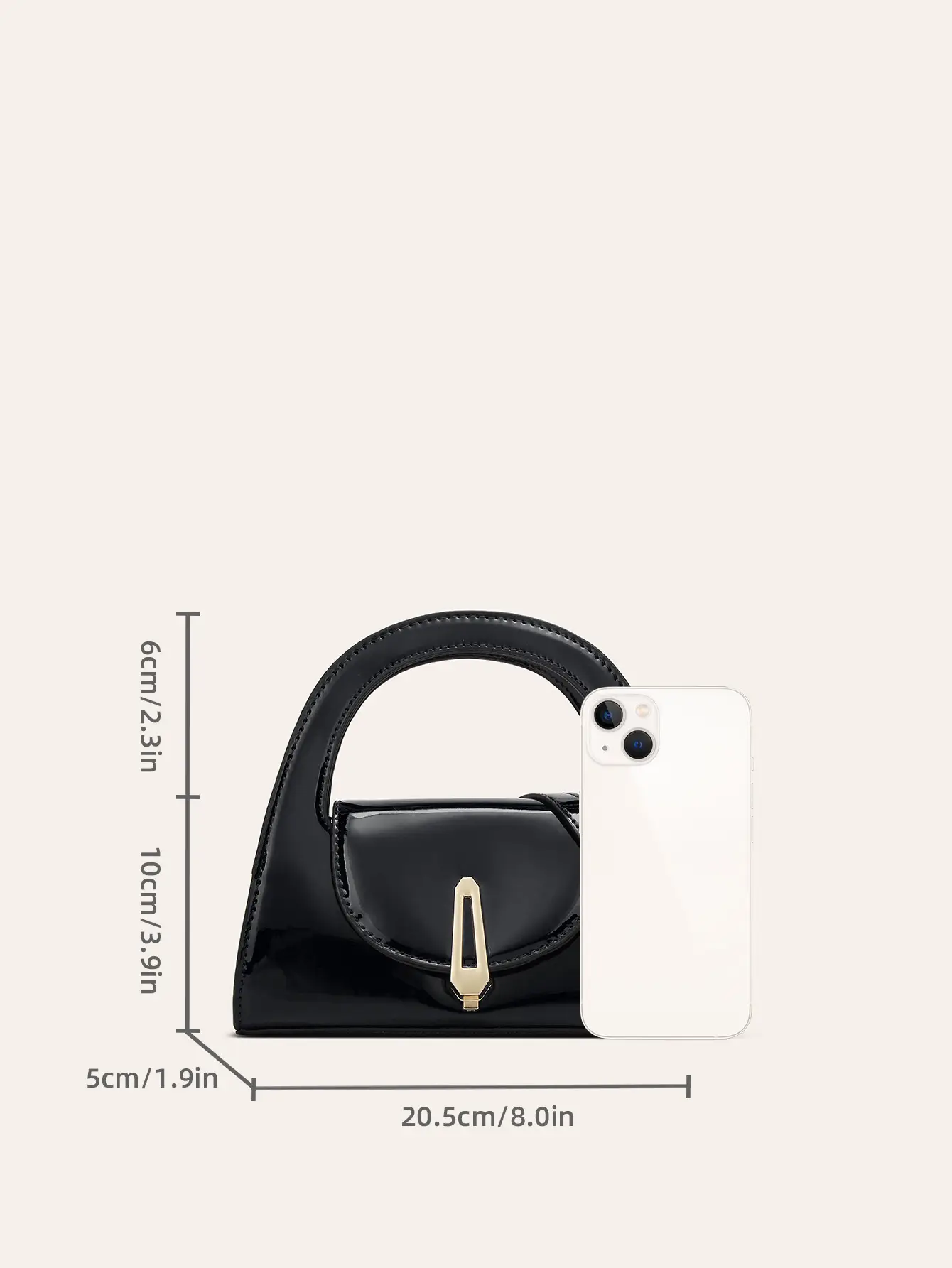 2025 Patent Leather Glossy Women's Bag Black — feature 1