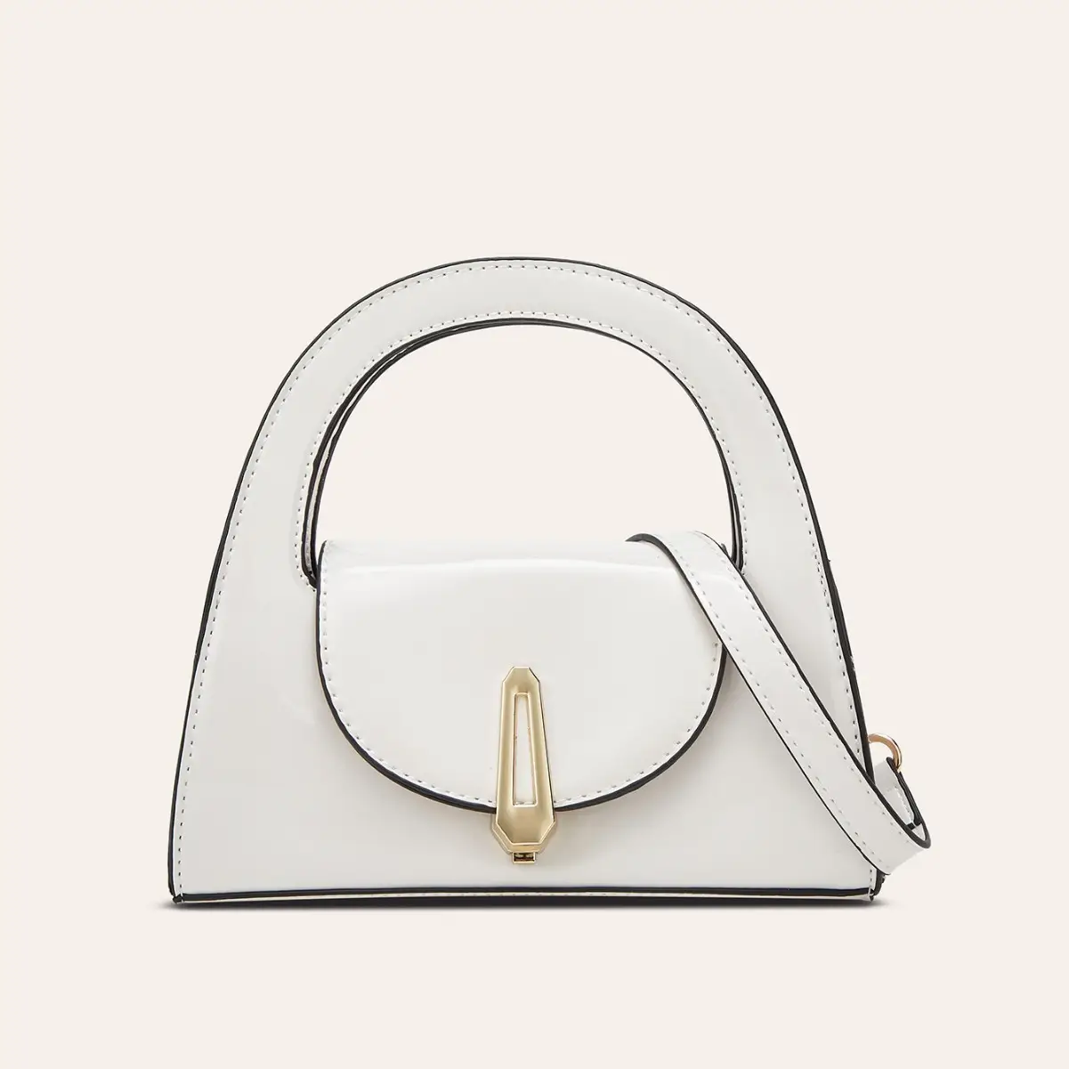 2025 Patent Leather Glossy Women's Bag Black