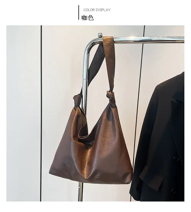 White Oil Leather Shoulder Bag for Women — feature 13