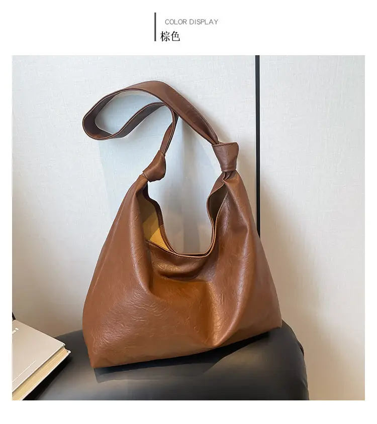 White Oil Leather Shoulder Bag for Women — feature 14