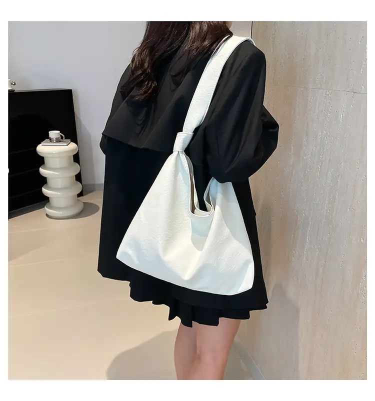 White Oil Leather Shoulder Bag for Women — feature 33