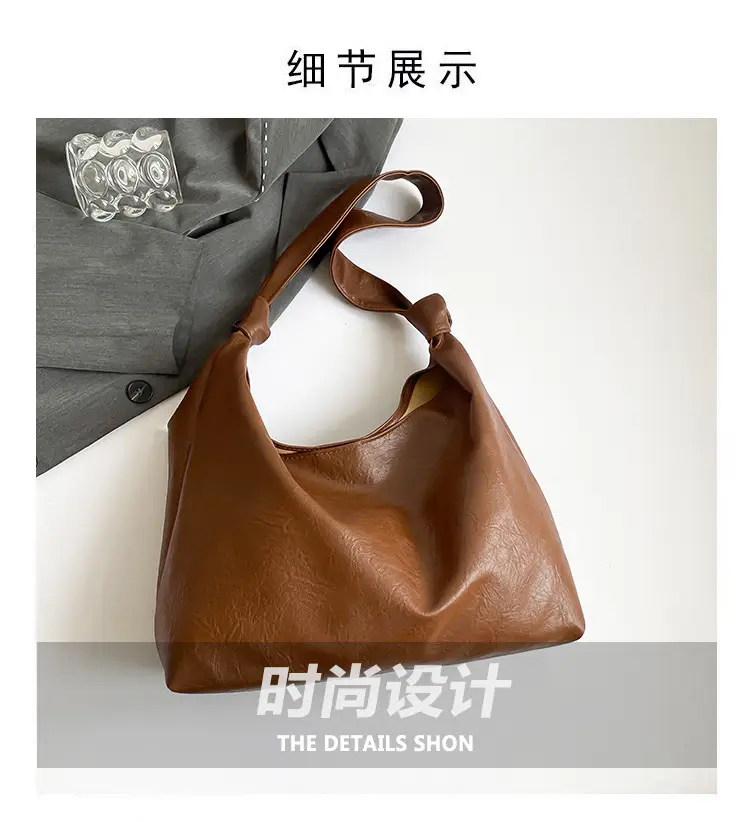 White Oil Leather Shoulder Bag for Women — feature 4