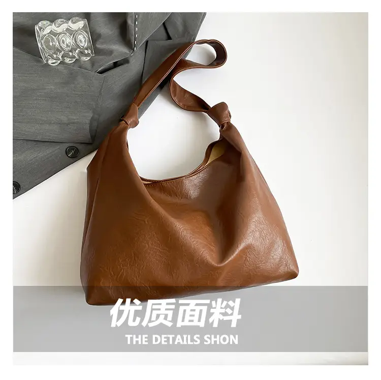 White Oil Leather Shoulder Bag for Women — feature 6